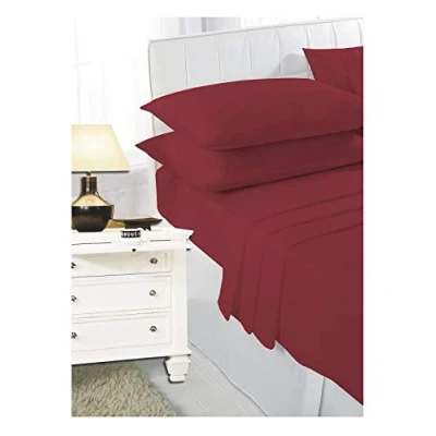 Image of Wine 2ft 6&quot; (76cmx190cm) Percale Bunk Bed Fitted Sheet Caravan Campervan Small Single