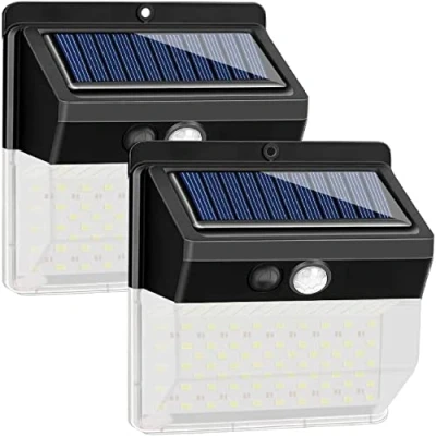 Image of CUQOO 136 LED Motion Sensor Solar Security Lights with 3 Modes IP65 Waterproof Outdoor 270 Wide Angle Range Super Bright Wall Light for Deck Fence Front Door