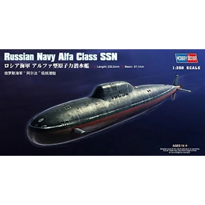 Image of Hobbyboss 1:350 Scale Russian Navy Alfa Class SSN Model Kit (Grey)