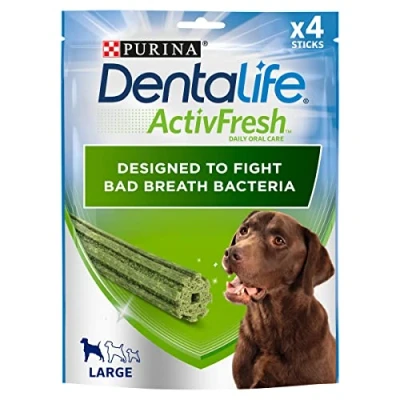 Image of DENTALIFE ActivFresh Large Dog Treat Dental Stick 4 Sticks, Pack of 6