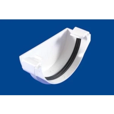 Image of Polypipe 2155.4R Brown (ex Geberit) 110mm Terrain Crescent Short Stop End