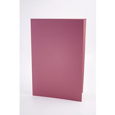 Image of Exacompta Ref FS250 PNKZ Guildhall Square Cut Folder, 250gsm Medium Weight Manilla, 349 x 242mm, A4 &amp; Foolscap, Approx. 100 Sheets, Blue Angel Certified Pink, Pack of