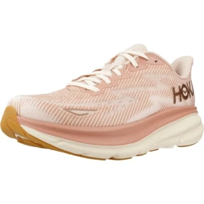 Image of HOKA Clifton 9 Road running shoes, Women&#039;s, Size: 7, Sandstone/cream Textile/synthetics