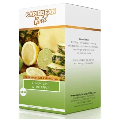 Image of Caribbean Gold Fruit and Herbal Teas (Lemon, Lime &amp; Pineapple)