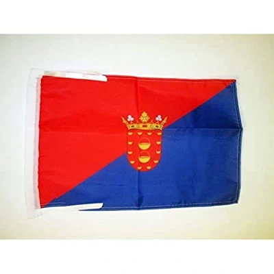 Image of AZ Flag Lanzarote 18&#039;&#039; x 12&#039;&#039; cords Canary Islands SMALL flags 30 45cm Banner 18x12 in
