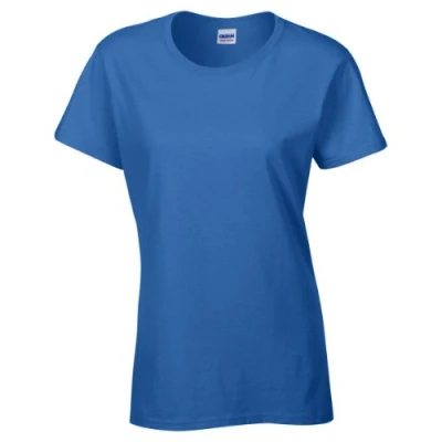Image of Gildan Ladies/Womens Heavy Cotton Missy Fit Short Sleeve T Shirt (L) (Royal)