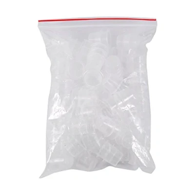 Image of Tattoo Ink Cap Cup 100Pcs/Set Pot Medium Large Plastic Microblading Pigment Accessories Holder(0.7inch*0.4inch)