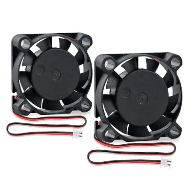 Image of GDSTIME 5V 25mm x 7mm Cooling Fan 2507 DC Brushless High Speed Mini Heatsink Radiator (2 Pack)