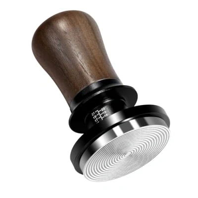 Image of NOTSEK Coffee Tamper, 54mm Espresso Tamper with 30lbs Constant Pressure, Walnut Wood Calibrated Spring Loaded Ripple Base for Portafilter