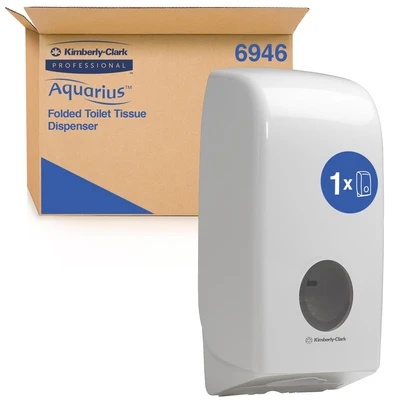 Image of Aquarius Folded Toilet Tissue Dispenser 6946 1 x White Single Sheet Paper