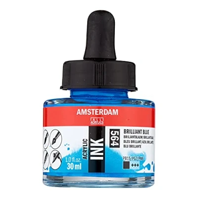 Image of Amsterdam Acrylic Ink Bottle 30 ml Brilliant blue 564 (17205640)