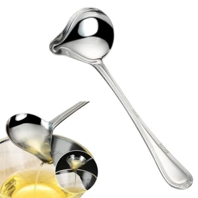 Image of Small Ladle Spoon 7.8inch Stainless Steel Sauce Gravy Silver