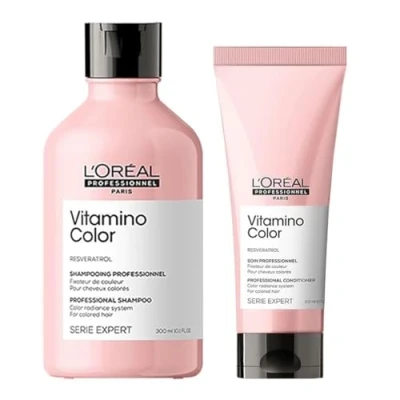 Image of L&#039;Oreal Professionnel Serie Expert DUO Vitamino Color Shampoo 300ml and Conditioner 200ml