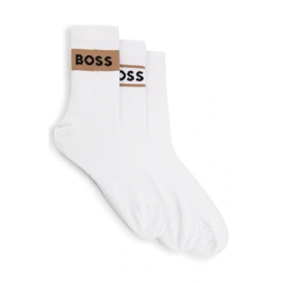 Image of BOSS 3P QS Giftset Iconic men&#039;s Stockings in White