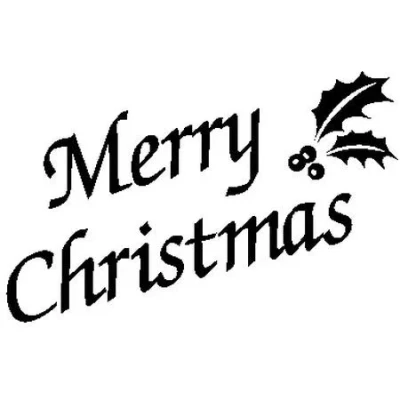 Image of Art Stamps 21 x 33 mm Merry Christmas Inca Stamp, Black