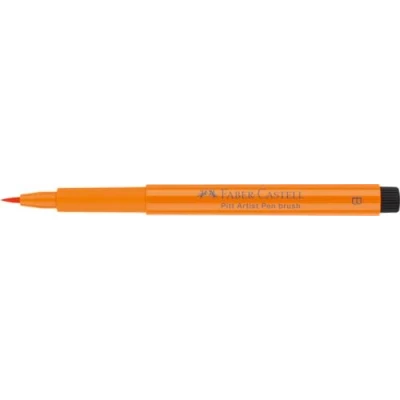 Image of Faber Castell Art &amp; Graphic Pitt Artist Pen Brush India Ink Pen, Orange Glaze, Single For Art, Craft, Drawing, Sketching, Home, School, University, Colouring