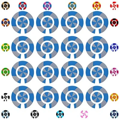 Image of Acclaim Lawn Bowls Identification Stickers Markers 4 Full Sets Of Self Adhesive Graduated Spiral (Royal Blue/Silver)
