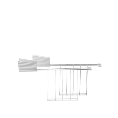 Image of Alessi Sandwich Clamps for Toaster Plissé White Michele de Lucchi MDL08RACKW