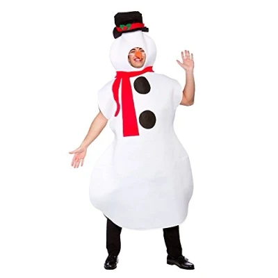 Image of Adult Funny Snowman Fancy Dress Costume One Size