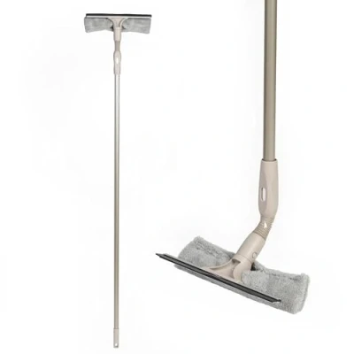 Image of Salter LASAL71496 Telescopic Window Cleaner, Handheld or Extendable for Hard To Reach Areas, Flexi Head, Streak Free Finish, Extends Up 120 cm, Removes Grime and Dirty, Warm Harmony Collection