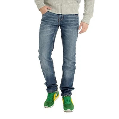 Image of CrossHatch Jeans Tech new embossed comfort fit straight denim stone wash Blue 34 W/32 L