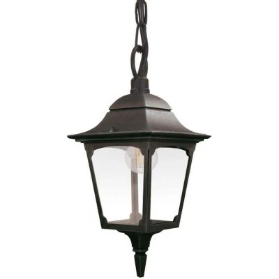 Image of Chapel Outdoor Pendant Ceiling Light, Black IP44