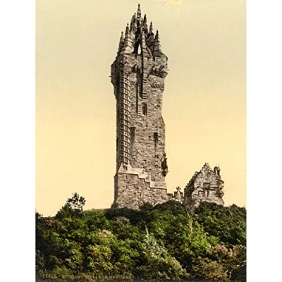 Image of Artery8 Wallace Monument Stirling Photomechrome Art Print Canvas Premium Wall Decor Poster Mural
