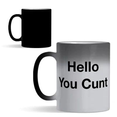 Image of Hello You C**t Mug Funny Rude Image Reveals on Adding Hot Liquid Perfect Novelty Gag Gift Joke Secret Santa or Stocking Filler