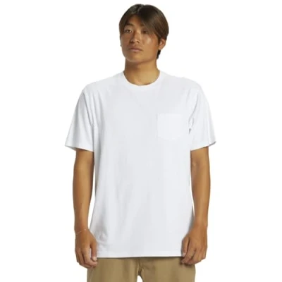 Image of Quiksilver Saltwaterpocket Basic Tshirt, Men&#039;s, Size: Small, Off white