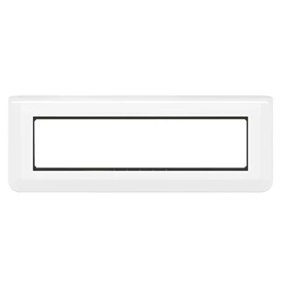 Image of Legrand Mosaic Plate with Bracket for 8 Modules Horizontal White