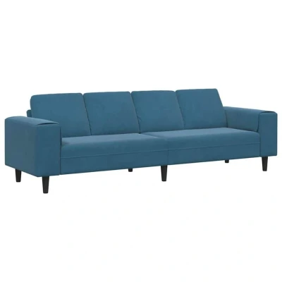Image of vidaXL Sofa Set Blue Velvet