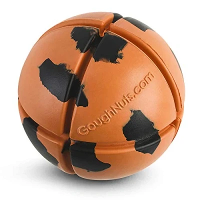 Image of Goughnuts Virtually Indestructible Ball Guaranteed Dog Chew Toys for Aggressive Chewers Like Pit Bulls, German Shepherds, and Labs from 30 70 Pounds Toughest Durable Natural Rubber Pro 50