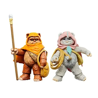 Image of Star Wars The Vintage Collection Wicket W. Warrick &amp; Kneesaa, Ewoks Collectible 3.75 Action Figures 2 Pack