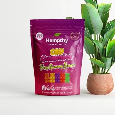 Image of CBD Gummies 300mg Total Gummy Bears, THC Free, for Pain Relief, Stress &amp; Better Sleep Best UK Cannabidiol Relax Gummys Relief 30 Bears