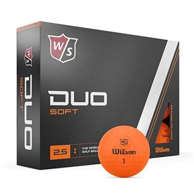 Image of Wilson Staff Golf Balls, Duo Soft, Two Piece Ball, 12 Orange