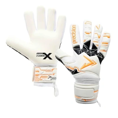 Image of Precision Training Fusion X Negative Replica Football Adult&#039;s Goalkeeper Gloves, White, 8