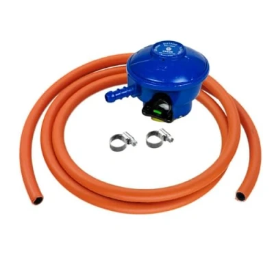Image of CALOR Gas Brand Butane 21Mm Regulator 1Mt Hose &amp; 2 Clips 5 Year Warranty