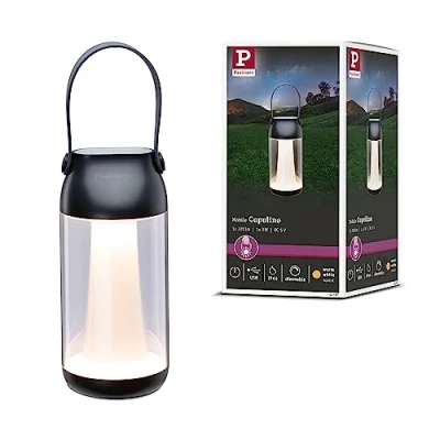 Image of Paulmann 94267 Cupulino Outdoor LED Battery Powered luminaire Round incl. 1x1.3 watt dimmable Mobile Light Transparent, Anthracite lamp Plastic Cable Free 3000 K