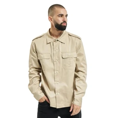 Image of Brandit Men&#039;s us Shirt Long Sleeve, Beige, XXXXXXXL