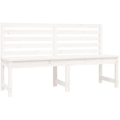 Image of vidaXL Garden Bench White 157.5 cm Solid Wood Pine