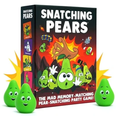 Image of Snatching Pears! The Hilarious Memory Matching, Pear Party Game Family Board for Kids, Teens &amp; Adults 2 6 Players, Age 7+