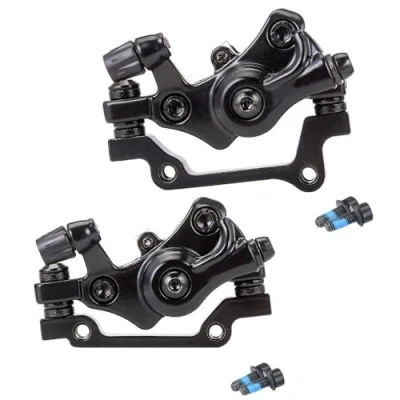 Image of Bicycle Disc Mechanical Brake Calipers Front Rear Universal Black Aluminum Alloy Outdoor Bike Rotor Caliper F160 R140 F180 R160