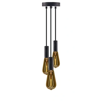 Image of SYLVANIA Pendant Vintage Style SYLPENDANT Trio Supplied with an E27 lamp Holder. Perfect for Kitchens, Living Rooms, Dining hallways, Restaurants, cafés, Bars and Galleries.