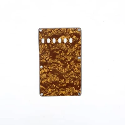 Image of Musiclily Vintage Style Strat Tremolo Backplate for Fender USA/Mexican Made Standard Stratocaster Modern Guitar,4Ply Bronze Pearl