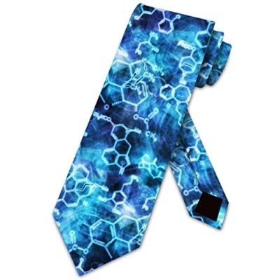 Image of Hongfacai Men&#039;s Ties Business Necktie for Men Chemical Science Compounds Fashion Neck Tie Slim Skinny Xmas Wedding Formal Party (145 x 8 cm)