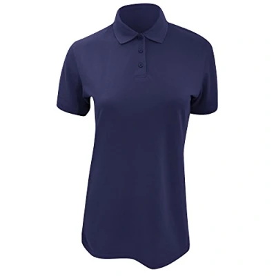 Image of Kustom Kit Short Sleeve Polo Women, blue navy, 16 (XL)