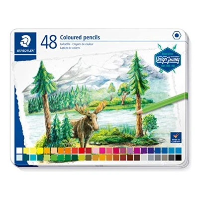 Image of STAEDTLER 146C M48 Design Journey Colouring Pencils Assorted Colours (Tin of 48)