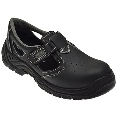 Image of Portwest Steelite Safety Sandal S1, Size: 46, Colour: Black, FW01BKR46