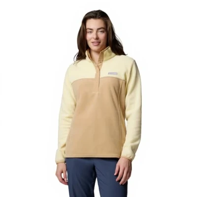 Image of Columbia Women&#039;s Benton Springs Half Snap Pull Over 2, Fleece Over, Canoe/Lemon Wash, S
