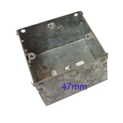Image of Wall Pattress Back Box Single 1 Gang 47mm Steel Metal